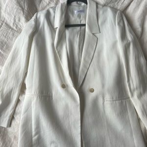 Anine Bing White Linen Blazer NWOT